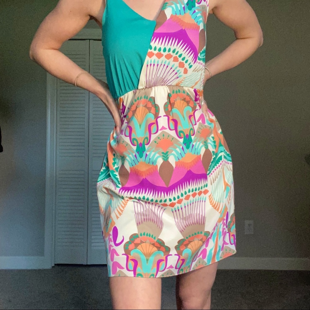 NWOT Judith March Asymmetrical Printed Dress